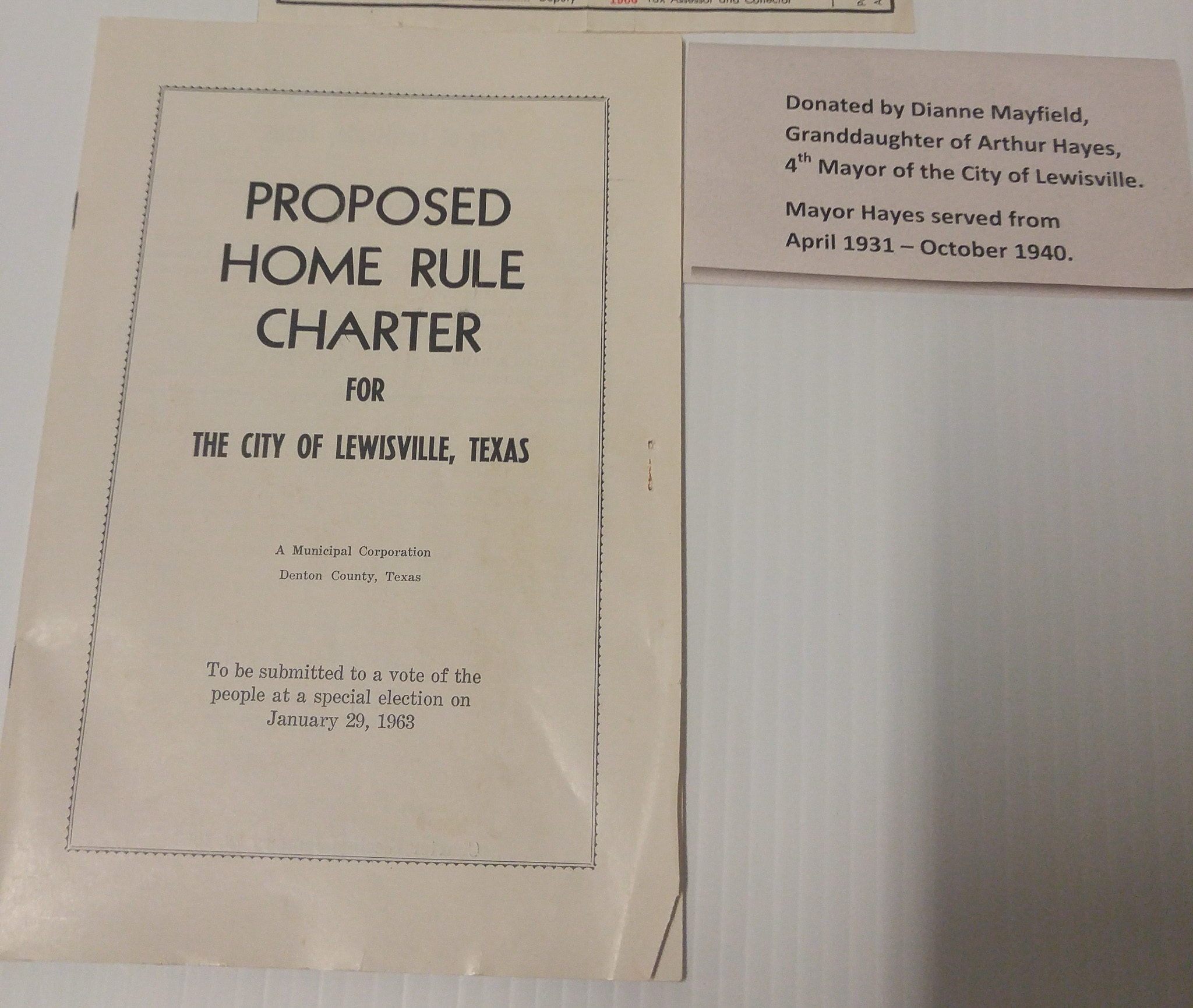 1963 Booklet – Proposed Home Rule Charter