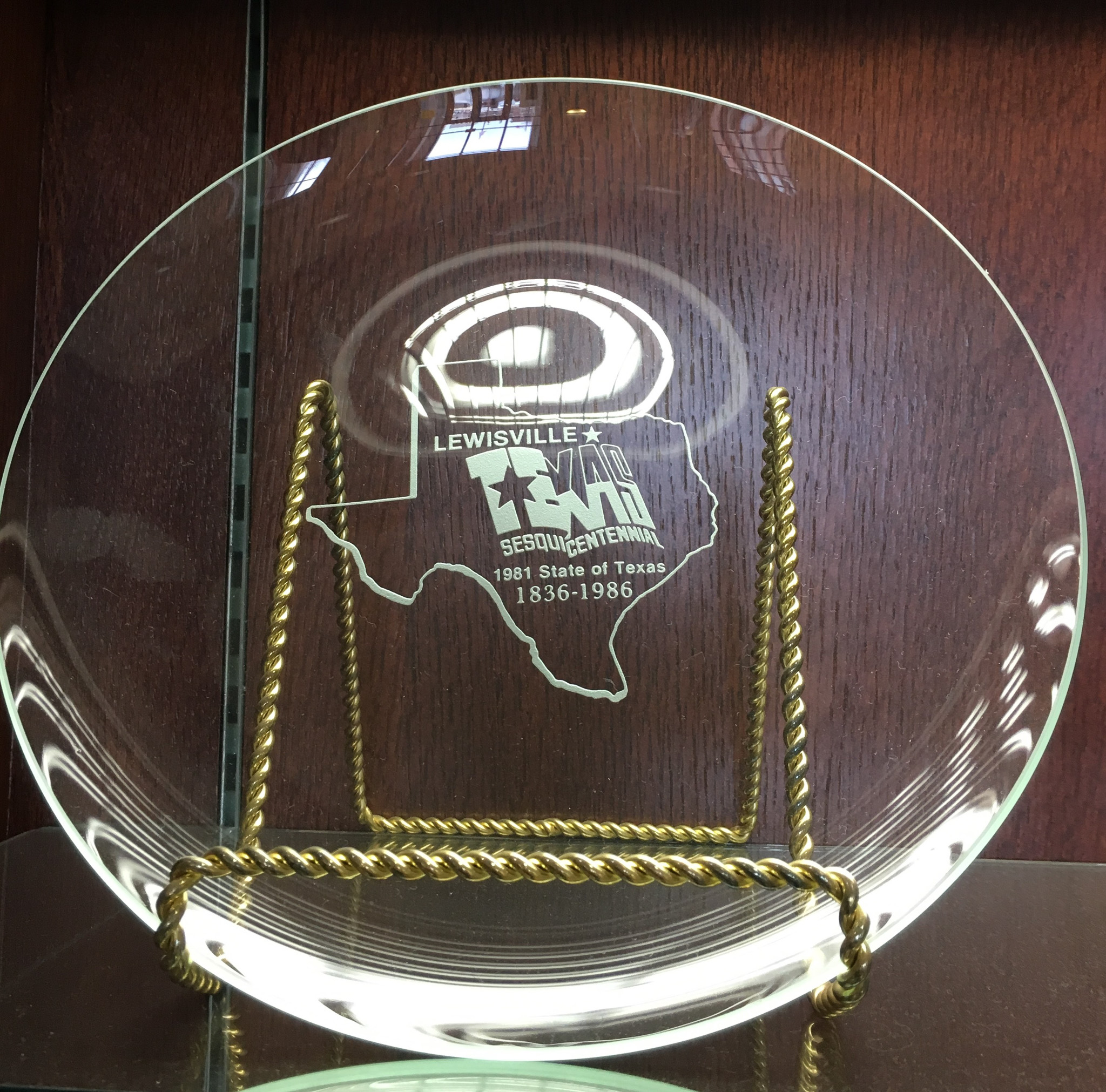 1986 Glass Plate – Texas Sesquicentennial