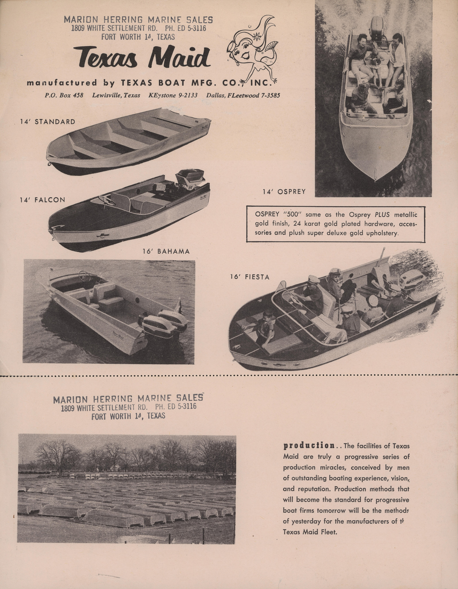 1958 Sales Brochure – Texas Maid Boats