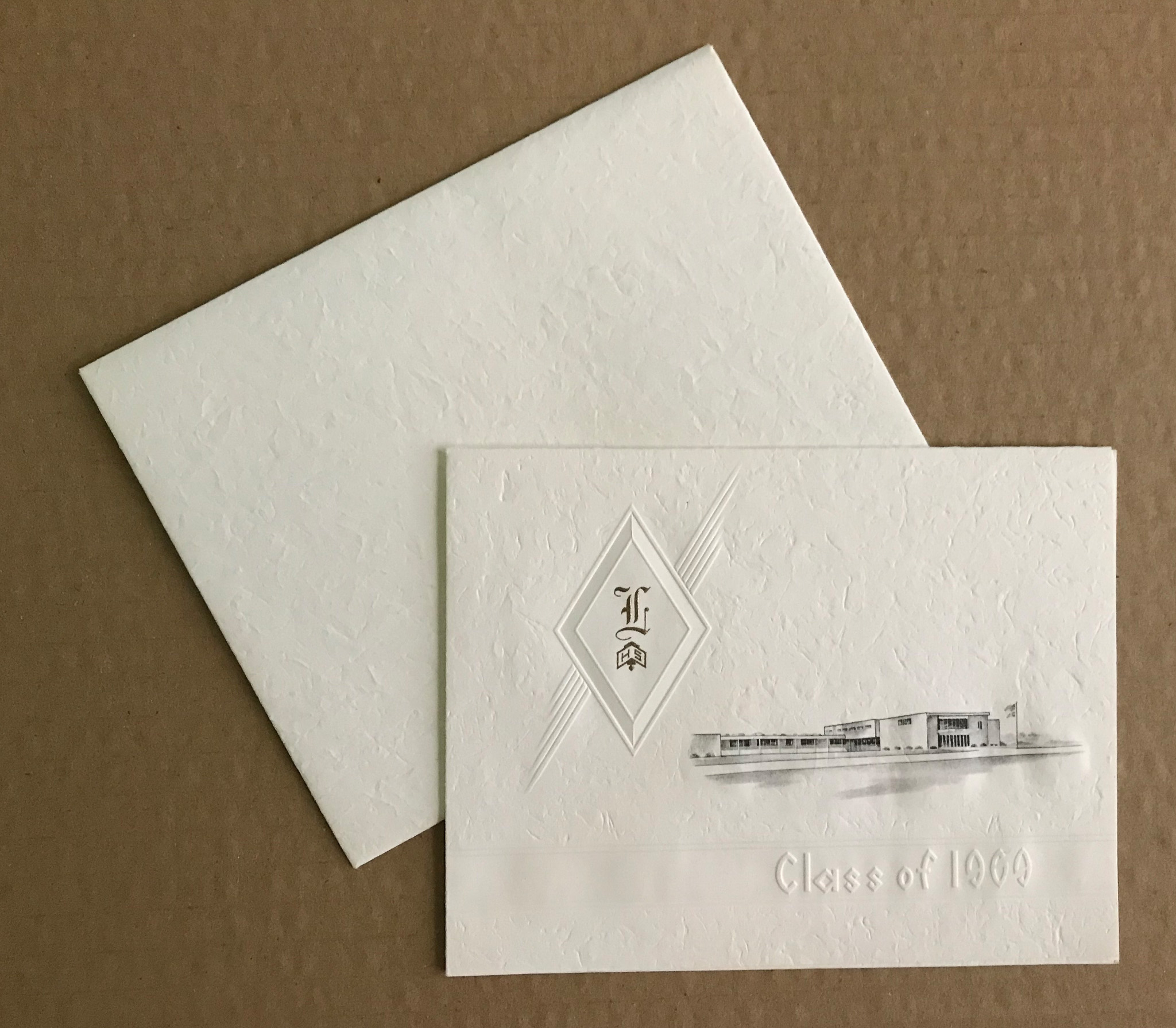 1969 – LHS Graduation Invitation and Envelope With Senior Card for Gary Lee Goldsmith