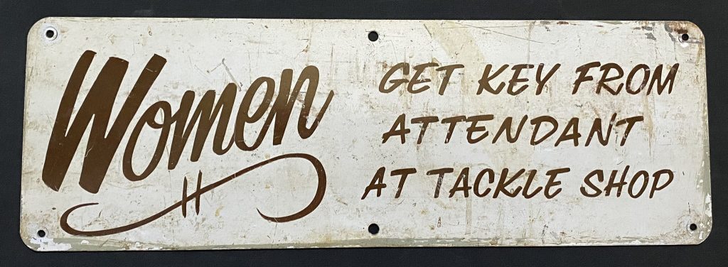 2021 Sign - Lewisville Fishing Barge Women's Room