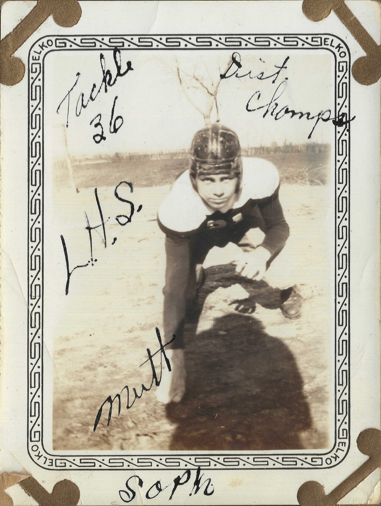 1936 - William L. Garrison football crouching