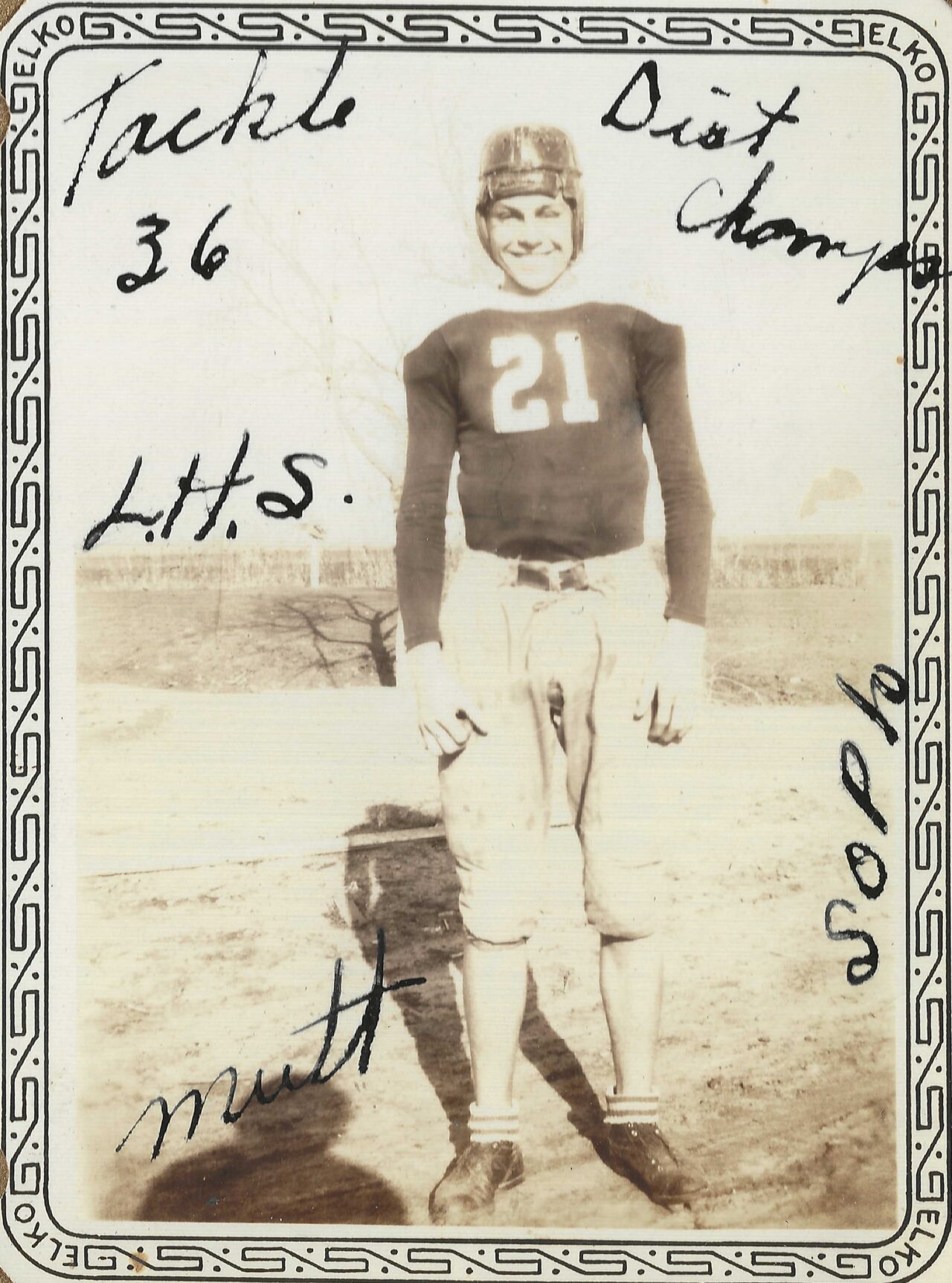 1936 photo - William L. Garrison football standing