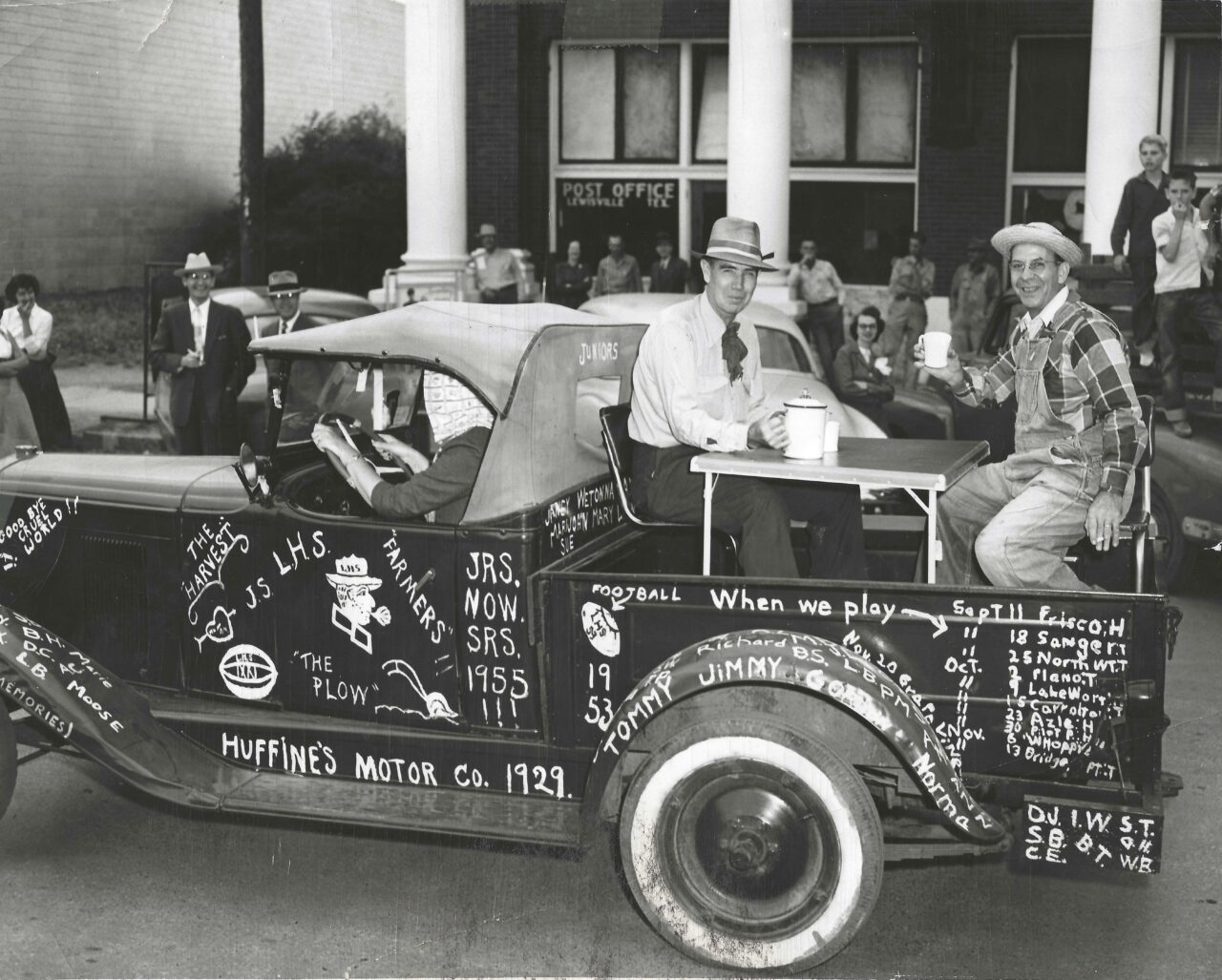 1954 - LHS Homecoming Parade, Sam Salmon (front)
